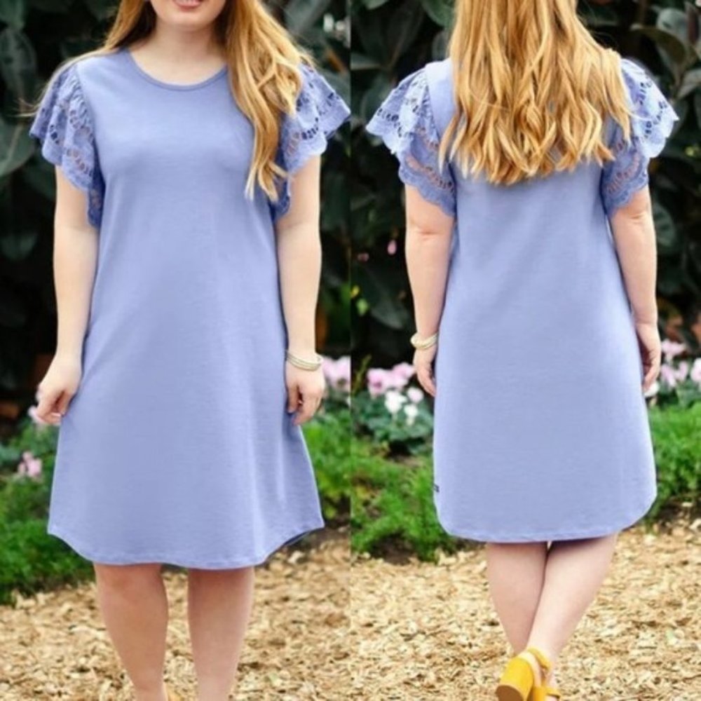 Matilda Jane Periwinkle Eyelet Lace Dress